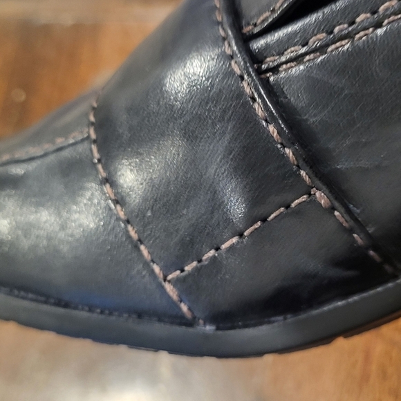 Josef Seibel Buckle Black Leather Loafers Size 39 (US 8.5-9) - Picture 6 of 10